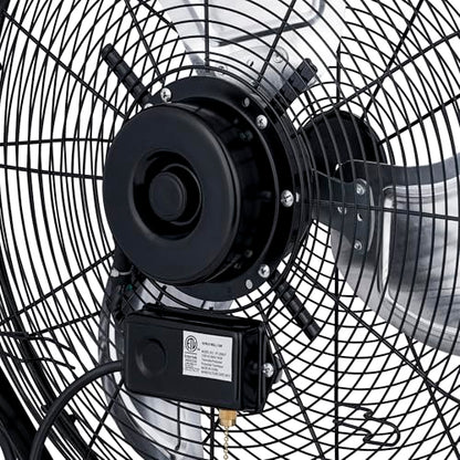 NewAir 20" High Velocity Wall Mount Fan, Heavy Duty Waterproof Outdoor Fan, Adjustable Tilt and 3 Speeds up to 4650 CFM, Pull Chain Switch | Wall Fan or Garage Fan for Indoor, Patio, Gym or Porch