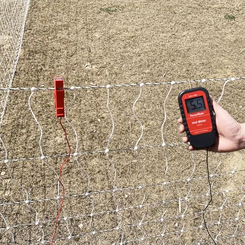 FenceMate Digital Volt Meter for Electric Fence, Range up to 15,000 V | Fence Voltage Tester with Large LCD Display, Automatic On/Off, Grounding & 9V Battery Included