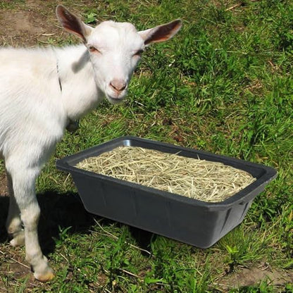 Horse Feed Bucket – Large 10L Rubber Pan Construction, Reliable Water Bowl Craft, Versatile Livestock Feeding Vessel, Strong Farm Supply Container | Poultry Cattle Deer Goat Support Tool Outdoor