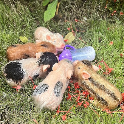 OtardDolls Reborn Pig Dolls, 5 Inch Realistic Newborn Full Silicone Lifelike Reborn Pig Dolls Soft & Stylish Real Life Silicone Animals Realistic with Toy Accessories