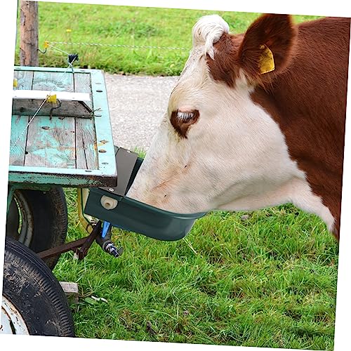 KESYOO Livestock Drinking Water Bowl Durable Automatic Waterer and Cattle Waterer with Deep Splash Design Stable Water Level for Farm Use - color: Dark Green