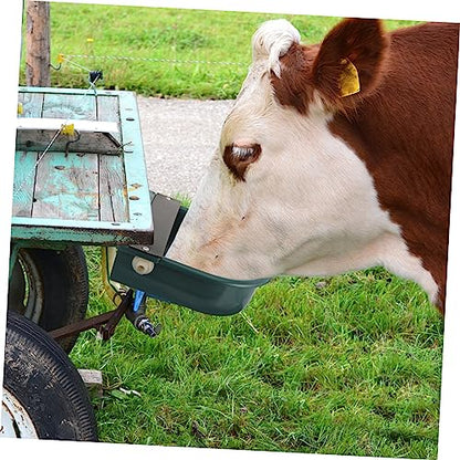 KESYOO Livestock Drinking Water Bowl Durable Automatic Waterer and Cattle Waterer with Deep Splash Design Stable Water Level for Farm Use - color: Dark Green