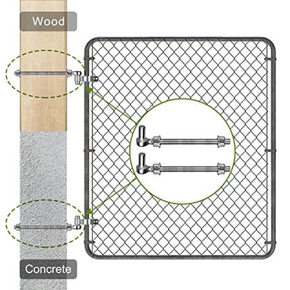 Insaga J Bolt Gate Hinge, 304 Stainless Steel Farm Gate Hinges, M12 x 10'' Gate Hinge Bolt 5/8'' for Chain Link Fence/Farm/Wooden Fence/Driveway, Supports up to 500lbs, 4pcs - color: M12-10''-4PCS