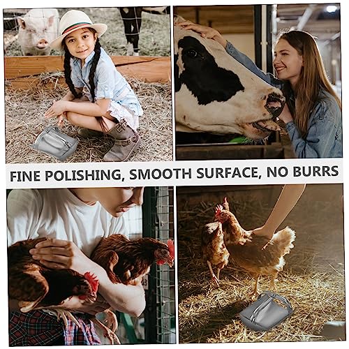 Kisangel Thickened Iron Shovel for Feeding Handheld Feed Scoop for Livestock Farm