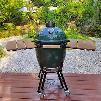 Side Shelves Big Green Egg Accessories, Composite 3 Slat Egg Mates for Large Big Green Egg with Folding Side Shelves Replacement Parts Grill & Smoker Accessories - size: L3 Side Shelves