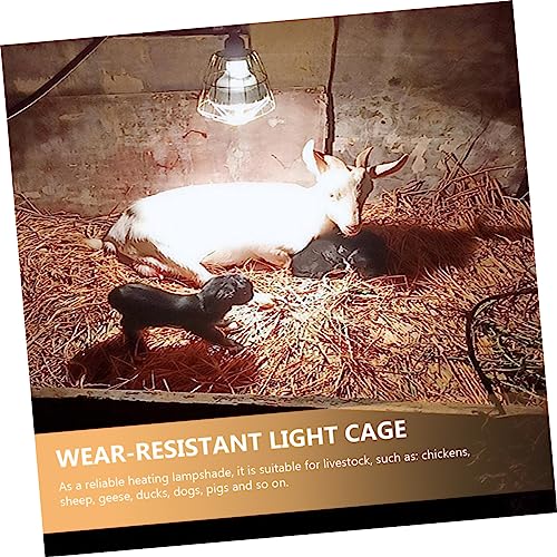 Yardwe 3pcs Wear-Resistant Heating Bulb Cages High-Temperature Resistant Lamp Covers for Reptiles Chickens and Livestock Safe Easy to Install Bulb Shields
