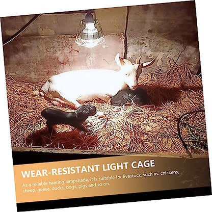 Yardwe 3pcs Wear-Resistant Heating Bulb Cages High-Temperature Resistant Lamp Covers for Reptiles Chickens and Livestock Safe Easy to Install Bulb Shields