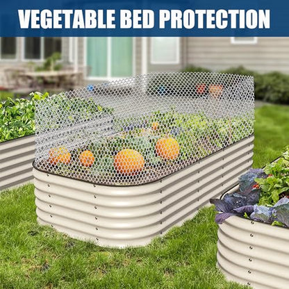 White Plastic Chicken Wire Mesh, 15.7 in x 20 ft, Garden Hex Netting | 500GSM ABS, 0.3" hex holes, scissors-cut, non-metal no sharp edges, garden poultry rabbit moss pole floral craft - color: 20ft White