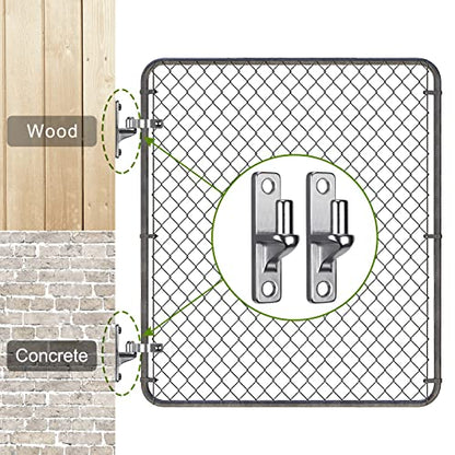Insaga 304 Stainless Steel Gate Hinges 4 Pcs, Heavy Duty Wall Mount Hinges with 5/8" Pin, One-Piece Casting Farm & Chain Link Fence Gate Hardware - color: Silver-SS-Pin-4Pcs
