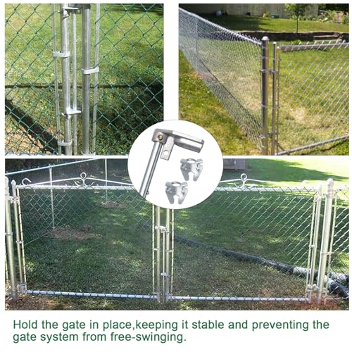 Podoy 36" Chain Link Drop Rod for Double Gate,Heavy Duty Pull Style Latch for 1-3/8" Chain Link Fence Frame,Rust-Resistant Galvanized Steel Chain Link Fence Gate Latch - size: 1-3/8" × 36" (1 PACK)