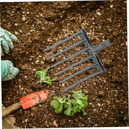 Stall Forks for Manure Heavy Duty 5/6 Tooth Handle Replacement Bedding Fork Rake for Horse Manure