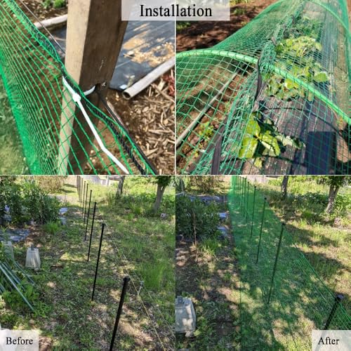 Plastic Garden Fence 7x100 FT Deer Fence Netting, Temporary Mesh Fencing Animal Barrier for Deer, Chicken, Poultry, Pet, Wildlife, Garden Bird Netting for Plant Fruit Tree Vegetable Protection - size: 7x100 FT