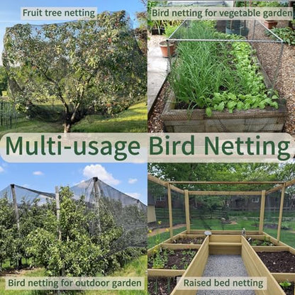 50x100ft Bird Netting for Chicken Coop 1 inch Mesh Heavy Duty Chicken Netting Animal Barrier, Poultry Netting Roof Cover for Chicken Run, Bird Net for Fruit Tree Against Birds Squirrels Rabbits - size: 50x100FT-1"