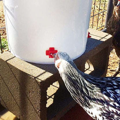 20 Pack Chicken Waterer Nipples - Easy Install Leakproof Poultry Watering System for Chicken Coop, Quail Duck Water Feeder Nipples with Drill Bits