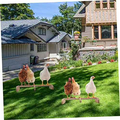 FRCOLOR 1pc Wooden Chicken Perch Roosting Bar for Chickens Birds and Pets Versatile Coop Ladder and Toy for Relaxation and Play for Brooder Supplies
