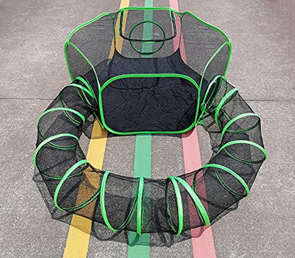 Small Animal Playpen Guinea Pig Hedgehog Cage Rabbit Cage with Fun Surround Tunnel Breathable & Transparent Pop Open Exercise Yard Fence with Top Cover Anti Escape - color: Upgrade