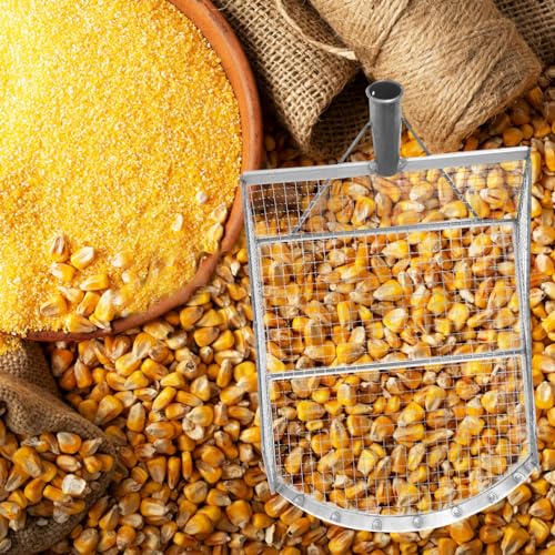 Grain Shovel Scoop Replacement Harvest Sieve Maize Corn Scoop Drain Spade Shovel Sand Sifting Garden Sieve Trowel for Garden Farm Poop