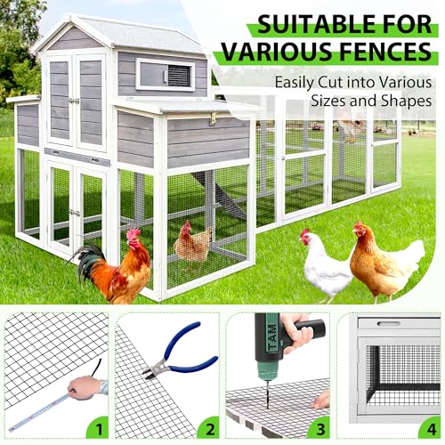 PVC Coated Welded Wire Fence,1 inch 48 in x 50 ft,Chicken Wire,Black Metal Fence Mesh Wire Roll,Garden Fencing Welded Wire Mesh for Pet Enclosures,Vegetable,Poultry and Agricultural Use - color: Black, size: 1"x1" 48inx50ft