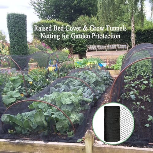 25x100 FT Bird Netting for Chicken Coop, 1 Inch Mesh, Strong Woven, UV Resistant, Reusable, Protects Garden Plants, Fruit Trees, Vegetables, Against Deer, Rabbits, Squirrels, Small Animals - size: 25x100Ft-1“