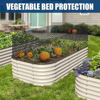 Black Plastic Chicken Wire Mesh Roll 15.7IN x 10FT, 500GSM Heavy Duty Hexagonal Fencing - Garden Netting for Poultry, Dog Rabbit Barrier, Floral Craft Wire, Easy to Cut Durable Mesh Fencing - color: 10ft Black