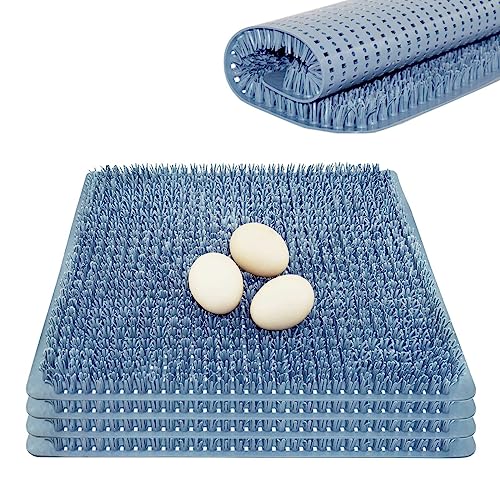 4PCS Washable Chicken Nesting Pads for Laying Eggs, Silicone Nesting Pads for Chicken Coop, Chicken Nesting Box Pads, Chicken Coop Accessories - size: 4PCS