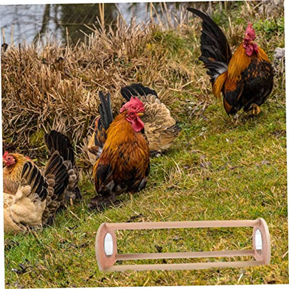 Levemolo Wooden Chick Mirror Perch Adjustable Bird Stand for Chickens Parrots and Small Birds and Playtime Accessories