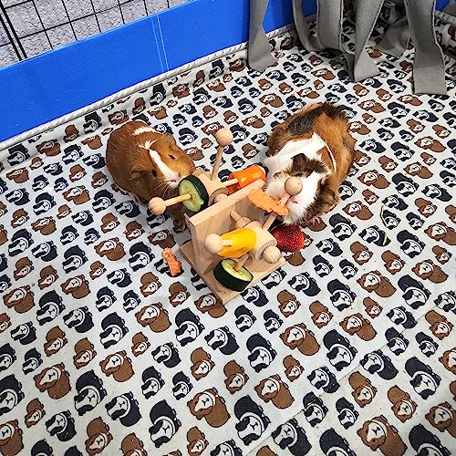 Enrichment Toy Turning Hanging for Guinea Pigs, Rabbits, Birds, Rats and Other Small Pets! Load with Veggies and Fruit (Two-Turntable Toy) - style: Two-Turntable Toy