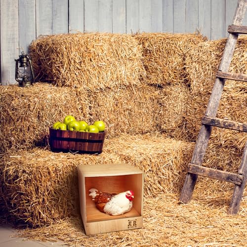 Rugged Ranch Studio 12"x12"x12" Single-Compartment Hen Nest Cubby for 1 to 2 Hens - Wooden Chicken Coop Accessory for Interior Use, Furniture-Grade Wood, Easy Assembly