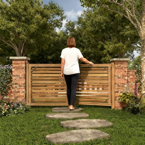 DIYHD 2 Pack Heavy Duty Anti-Sag Gate Kit, Adjustable Bracket Gate Frame Hardware for Wooden Fence or Patio, Fits 24"-60" Wide, Works with 2x4 Lumber (Wood Not Included) - size: Kit - 2 Packs (No Latch)