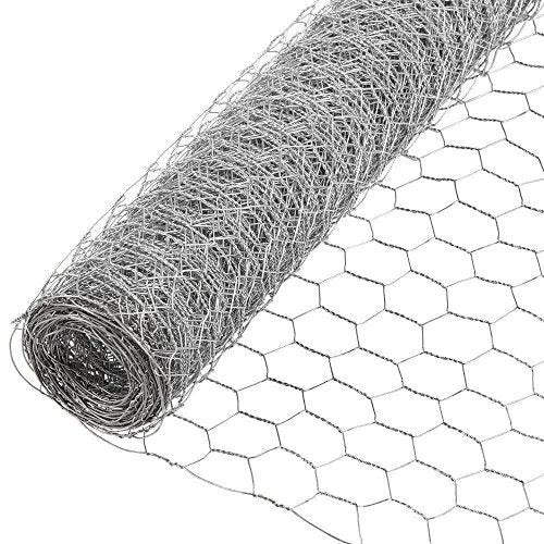 Acorn International PN11875 1"X18"X75' Poultry Netting, 1.5' Wide X 75' Long, Silver - size: 1.5' Wide X 75' Long, style: 1" Hexagon Pattern