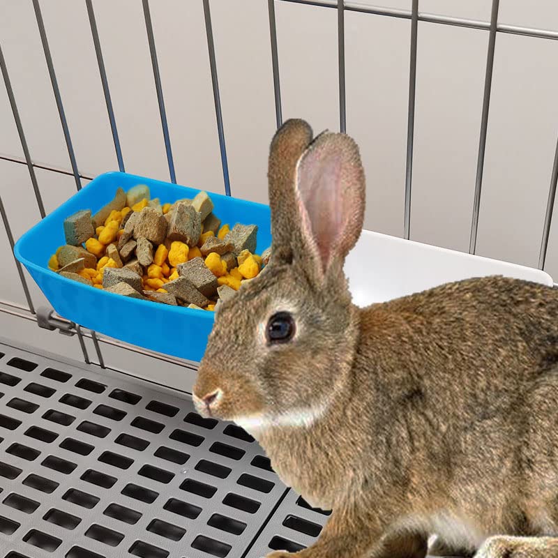 Pack of 3 Rabbit Feeder Waterer Chicken 15 OZ Guinea Pig Cage Bowl Food Water Container Hanging Feeding Dish Coop Cup Treats Drinker for Pigeon Dove Puppy Cat Bird Bath Basin Hamster Bed - size: Pack of 3