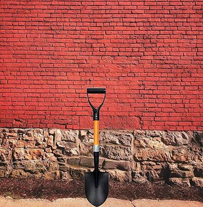 AshmanOnline Medium Round Shovel 2 Pack, 27 Inches, Durable Handle, Comfortable Grip, Multipurpose Premium Round Point Blade - size: 2 Pack, style: Small Digging Shovel