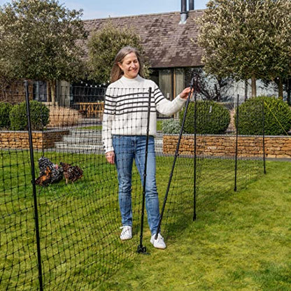 Omlet Chicken Fencing | High Poultry Netting with Door | Significantly Higher Than Other Moveable Fencing Options on The Market | Give Your Chickens More Space | 138ft - size: 138ft