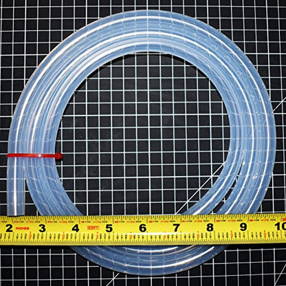 Ultra Clear Platinum Silicone Tubing - Food & Medical Grade - High Temp Hose (25 Feet, 1/4" ID x 1/2" OD) - size: 1/4" ID x 1/2" OD