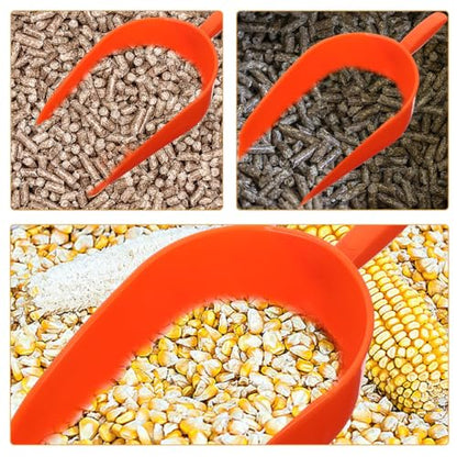 balacoo 2pcs Reusable Shovel Ergonomic Handheld Garden Scoop for Poultry Thicken Design for Easy Cleaning and Comfortable Use Lightweight Farm Tool for Livestock Feeding