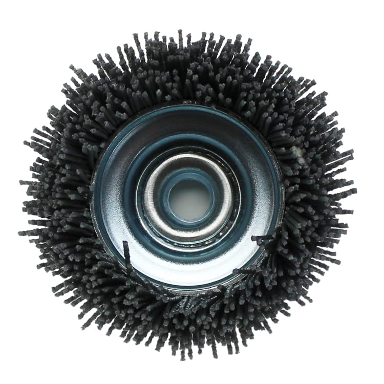 BHA 4" Abrasive Filament Nylon Bristle Cup Brush, 5/8-11 Thread Arbor - Gray (80 Grit)