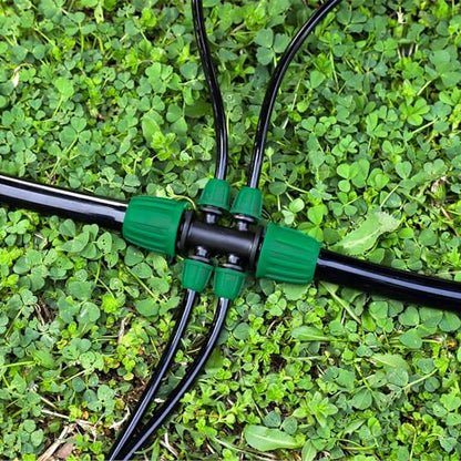 10 Pcs 1/2 to 1/4 inch Garden Hose Tubing Irrigation Fittings,6-Way Anti-Leak 1/2'' to 1/4'' Locked Barbed Drip Irrigation Tee Connectors (1/2"IDx0.6-0.63"OD) 1/2'' to 1/4'' Irrigation Tubing Fitting - size: 10 PCS 1/2" to 1/4" 6-Way Connectors