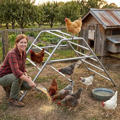 Large Chicken Perch for Coop, Roosting Bar for Hen Stand,Funny Chicken Toy for Chicken Coop Accessories