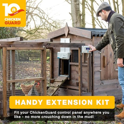 ChickenGuard Accessory - Control Panel Extension Kit - Solo per ChickenGuard All-in-One Range of Automatic Chicken Coop Door openers. (Extension Kit - Door not Included)