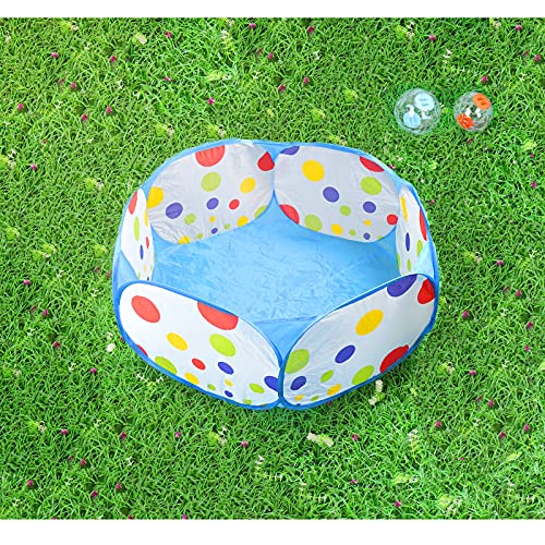 Small Animal Playpen, Portable Outdoor Pet Exercise Fence Pop-Up Metal Wire Yard Fences, Foldable Pet Tent Play Pen for Guinea Pig, Hamster, Chinchillas and Hedgehogs, Rabbits (Blue) - color: Blue