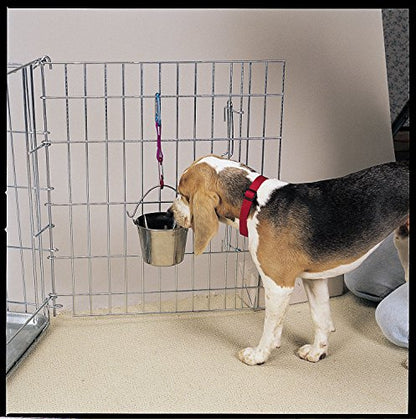 Pro Select Stainless Steel Pet Pail, 1-Quart Size – Heavy Duty Flat Sided Pail Great for Providing Water in Pet Kennels - size: 1-Quart