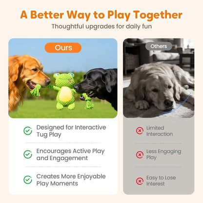 Plush Dog Chew Toys,2026 New Squeaky Dog Toy for Aggressive Chewers, Indestructible Dog Toy for Small Medium Large Dogs to Keep Them Busy Puppy Teething Toy (Frog) - color: Frog