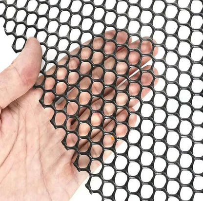 Plastic Chicken Wire Mesh - 8 in x 10 ft Black,Comes with 30 Twist Ties, Plastic Wire Mesh Fence for Dogs, Cats & Poultry - Garden Netting & Animal Barrier, Balcony Netting for Pets - WEYHDDTL - size: 8Inchx10Ft(0.3"Opening)
