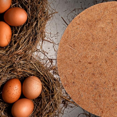 TOYANDONA 4 Pack Chicken Nesting Pads Coconut Fiber Egg Nesting Pads for Chicken Coop Laying Hen Nesting Pads for Egg Protection Rabbit Bird Dog and Cat Nesting Cushion 11.81 X 11.81 X 0.35 in