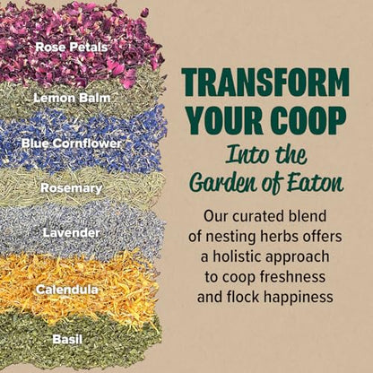 Eaton Pet and Pasture Premium Nesting Herbs, Aromatic Blend for Nesting Boxes & Chicken Coop, Natural Refresher & Pest Deterrent
