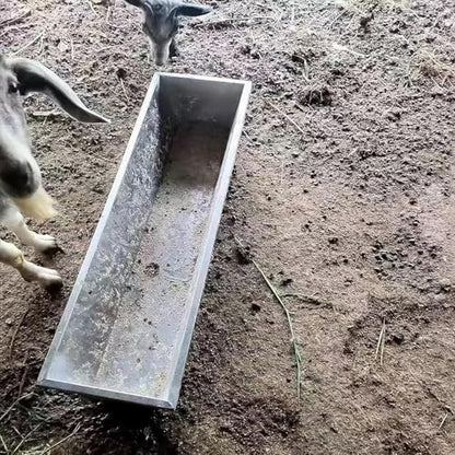 Weatherproof Livestock Feed Troughs, Heavy Duty Goat Trough Feeder Capacity Hay/Feed 32 64 124 Lbs, 20" 40" 76" Long Pasture Hay Feeder for Sheep Farms/Sheds Pen(100cm(39 2/5in)) - size: 100cm(39 2/5in)