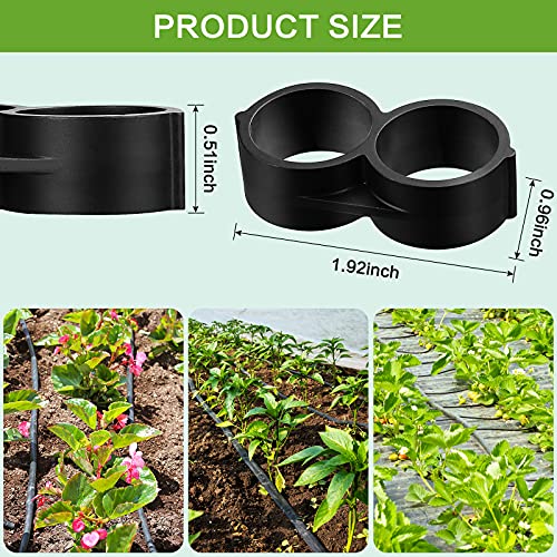 21-Pack Drip Irrigation Universal End Cap Plugs Fitting, Figure 8 End Closure for 1/2" Drip Tubing - size: 21P-End Plug