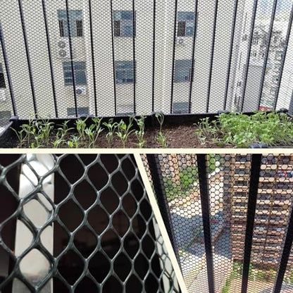 Plastic Wire Mesh Fence 16in x 20Ft Plastic Chicken Wire Mesh for Poultry, Dogs, Rabbit, Snake Barrier & Gardening Versatile Plastic Fencing (16in x 20Ft, Black) - color: Black, size: 16in x 20Ft
