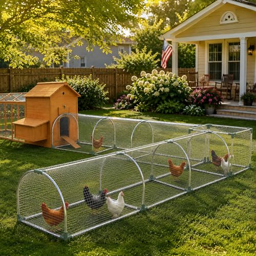 Chicken Run Corner Extension 27.5"x27.5"x23.6", Outdoor Square Coop Fence Connector Add-On for Chickens, Ducks & Rabbits - size: 27.55X27.55X23.62in