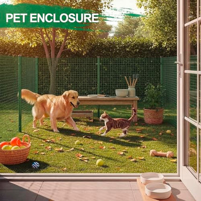 Tatuo Hardware Cloth 1/2 Inch 48in x 150ft Hot Dip Galvanized After Welded Cage Mesh Rolls 21 Gauge Metal Chicken Wire Roll Wire Fencing Poultry Netting for Raised Garden Rodent Animals(Green) - color: Green, size: 48in X 150ft